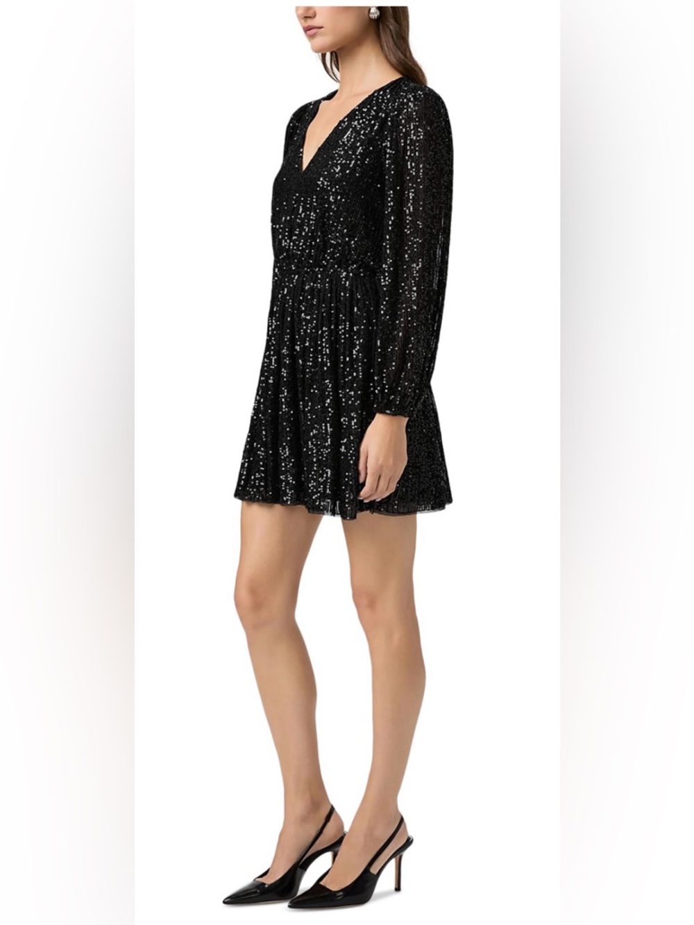 PAIGE Gianetta Black Sequin Mini Dress - Picture 5 of 10